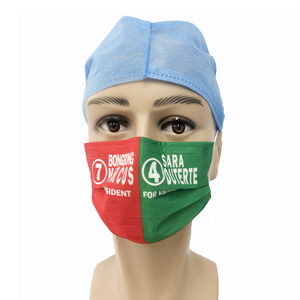 Máscara cirúrgica descartável de 3 camadas de tecido não tecido